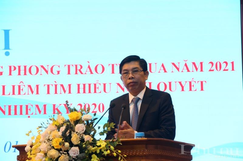 Phát biểu tại hội nghị, đồng chí Lâm Quang Thao - Phó Bí thư thường trực Quận ủy Nam Từ Liêm nhấn mạnh: Trong thành công của quận Nam Từ Liêm năm 2020, có sự tham gia và đóng góp không nhỏ từ hiệu quả hoạt động Hội LHPN quận.