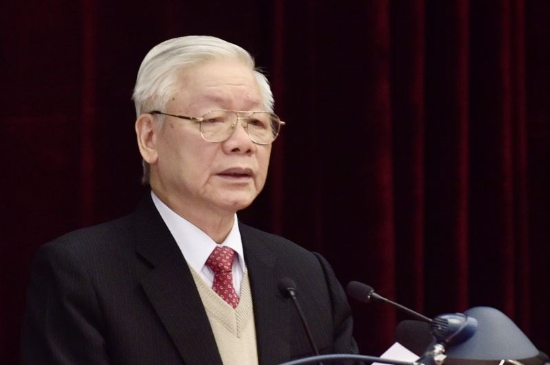 Tổng Bí thư, Chủ tịch nước Nguyễn Phú Trọng phát biểu khai mạc Hội nghị Trung ương 15.