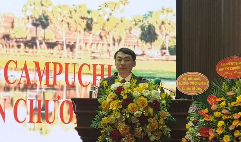 Ông Hoàng Minh Hiến, Phó Chủ tịch UBND huyện Chương Mỹ phát biểu