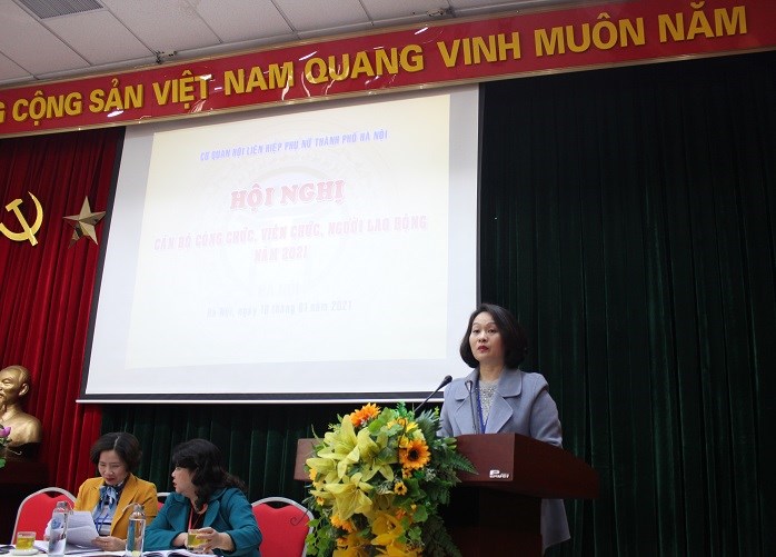 Hội LHPN Hà Nội: Tổ chức Hội nghị cán bộ công chức cơ quan năm 2021 - ảnh 3