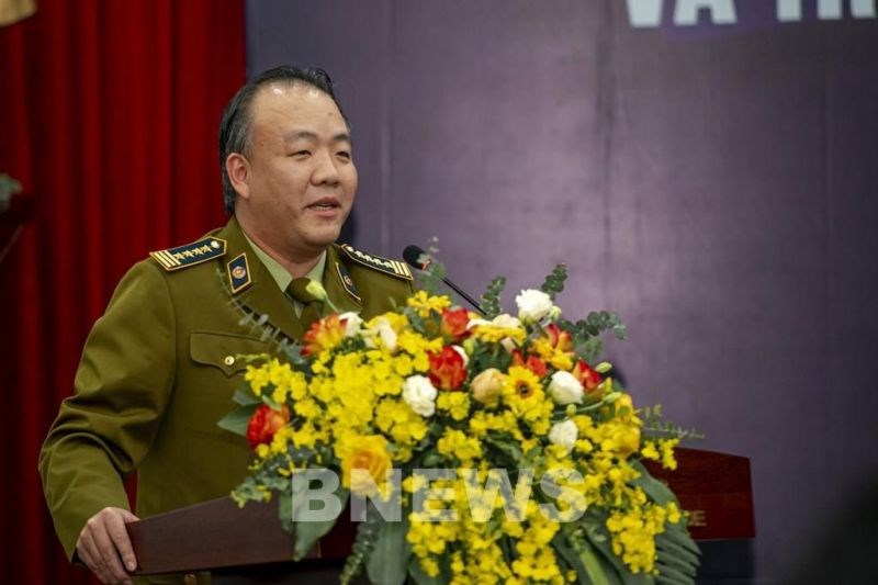 Tổng cục trưởng Tổng cục Quản lý thị trường Trần Hữu Linh phát biểu