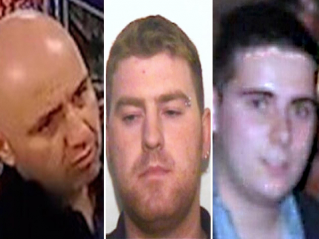 Những tên cầm đầu nhóm buôn người, từ trái sang, Gheorghe Nica, Ronan Hughes và Eamonn Harrison bị kết án 27 năm, 20 năm và 18 năm tù.