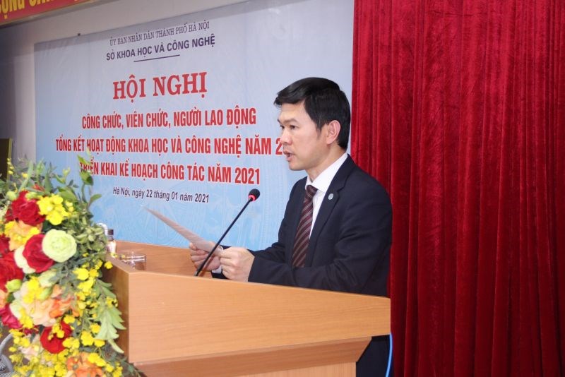 Phó Giám đốc Sở Khoa học và Công nghệ Hà Nội Nguyễn Anh Tuấn phát động phong trào thi đua năm 2021