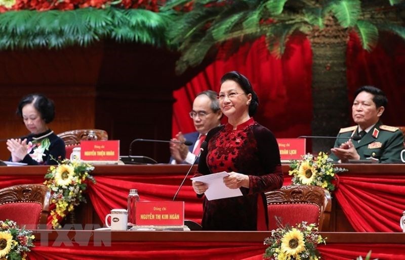 Chủ tịch Quốc hội Nguyễn Thị Kim Ngan điều hành Đại hội