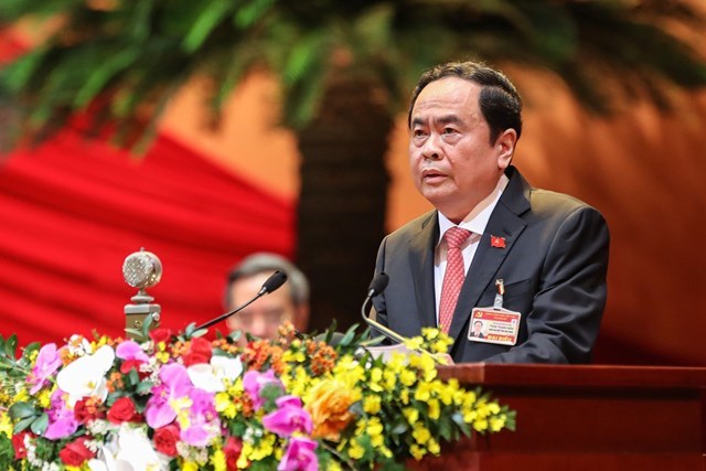 Bí thư Trung ương Đảng, Chủ tịch UBTƯ MTTQ Việt Nam Trần Thanh Mẫn trình bày tham luận