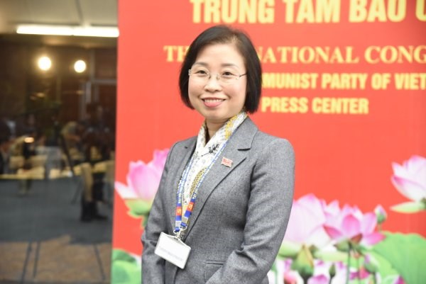 Trả lời báo chí, đại biểu Nguyễn Thị Thanh Mai, Bí thư Thị ủy thị xã Sơn Tây tin tưởng vào các mục tiêu của Đại hội XIII