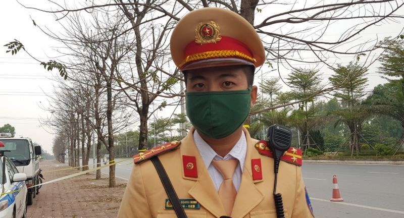 Đại úy Hồ Quang Minh, cán bộ Đội CSGT đường bộ số 10