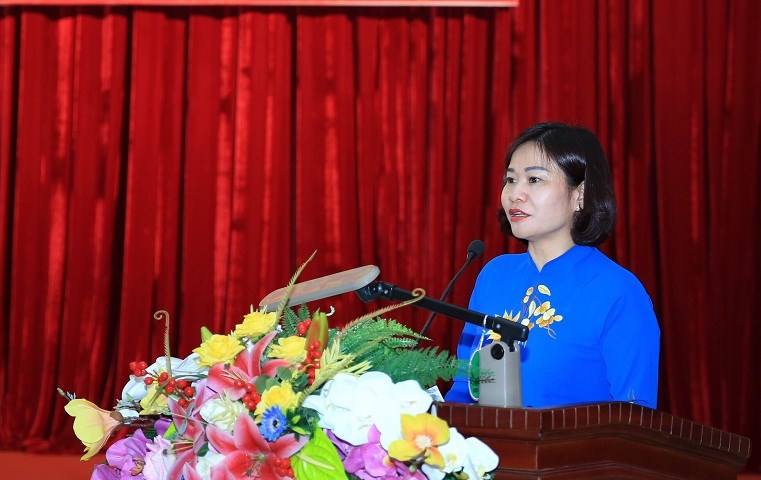 Đồng chí Nguyễn Thị Tuyến - Ủy viên Trung ương Đảng, Phó Bí thư Thường trực thành ủy Hà Nội phát biểu chỉ đạo hội nghị