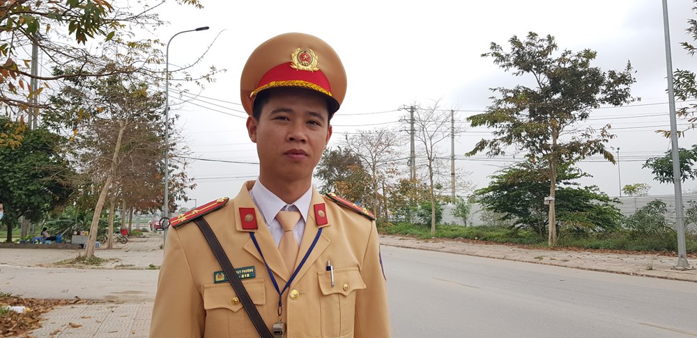 Thượng úy Phùng Duy Khương, Cán bộ Đội Cảnh sát giao thông trật tự, Công an huyện Phúc Thọ