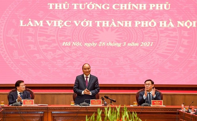 Thủ tướng Chính phủ Nguyễn Xuân Phúc chủ trì buổi làm việc.