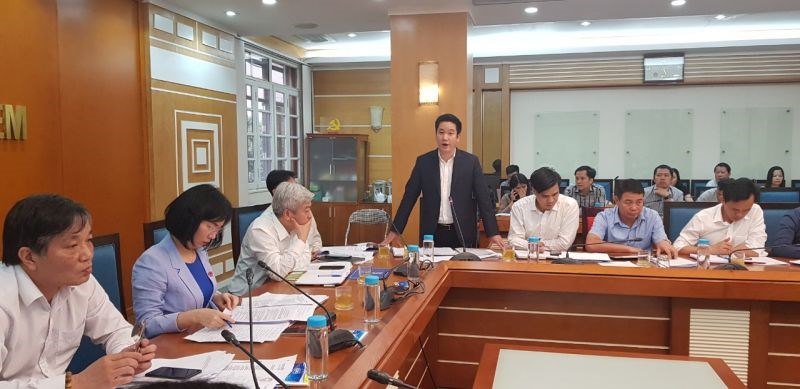 Chủ tịch UBND quận Nam Từ Liêm Nguyễn Huy Cường phát biểu