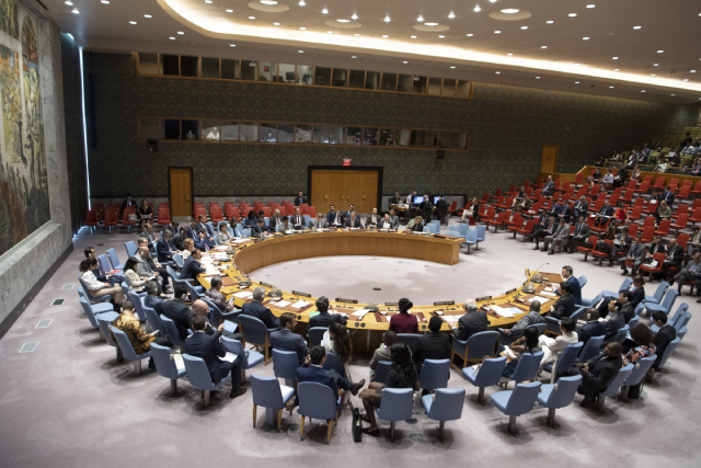 Một phiên tranh luận tại Hội đồng Bảo an Liên Hiệp Quốc.