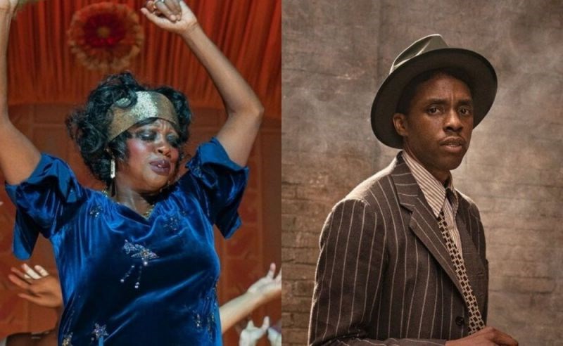 Diễn viên quá cố Chadwick Boseman và Viola Davis trên phim Ma Rainey’s Black Bottom.