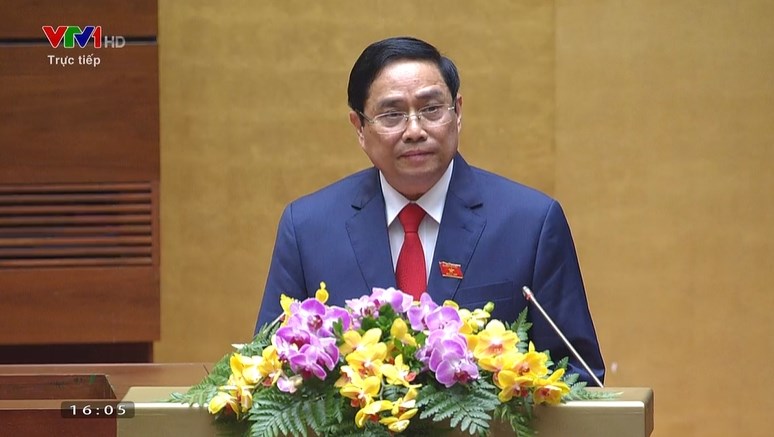 Thủ tướng Chính phủ Phạm Minh Chính phát biểu sau lễ tuyên thệ nhậm chức