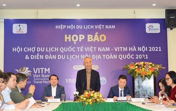 Họp báo về Diễn đàn Du lịch nội địa toàn quốc 2021 và Hội chợ Du lịch quốc tế Việt Nam.