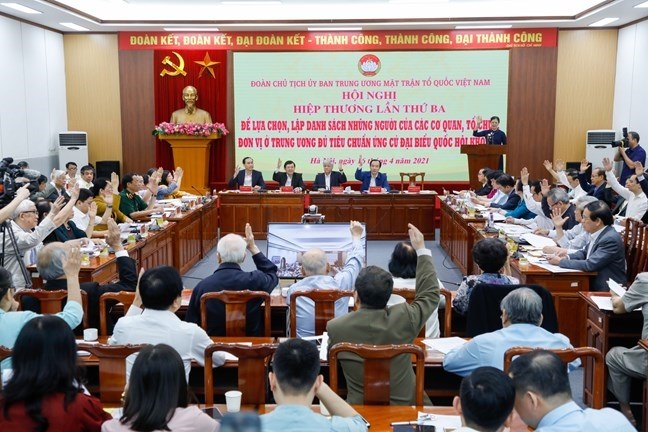 Quang cảnh Hội nghị hiệp thương lần 3 của Ủy ban Trung ương MTTQ Việt Nam. Ảnh: TH.
