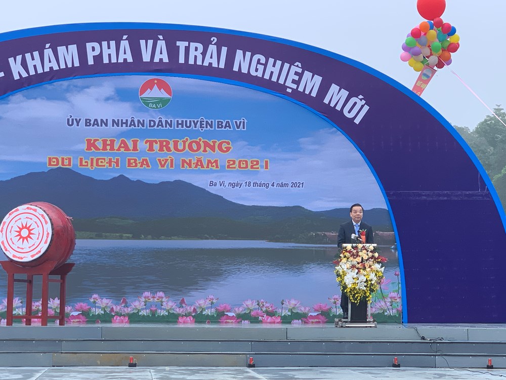 Chủ tịch UBND TP Hà Nội Chu Ngọc Anh phát biểu tại buổi lễ