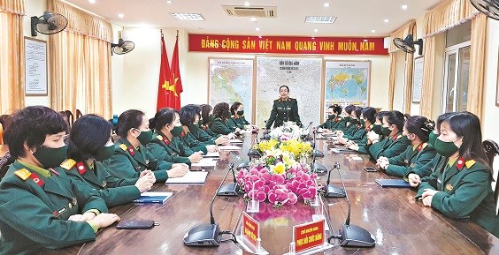 Chị Lâm Thị Đan Chi, Chủ tịch Hội LHPN Viện bỏng quốc gia Lê Hữu Trác, Học viện Quân y