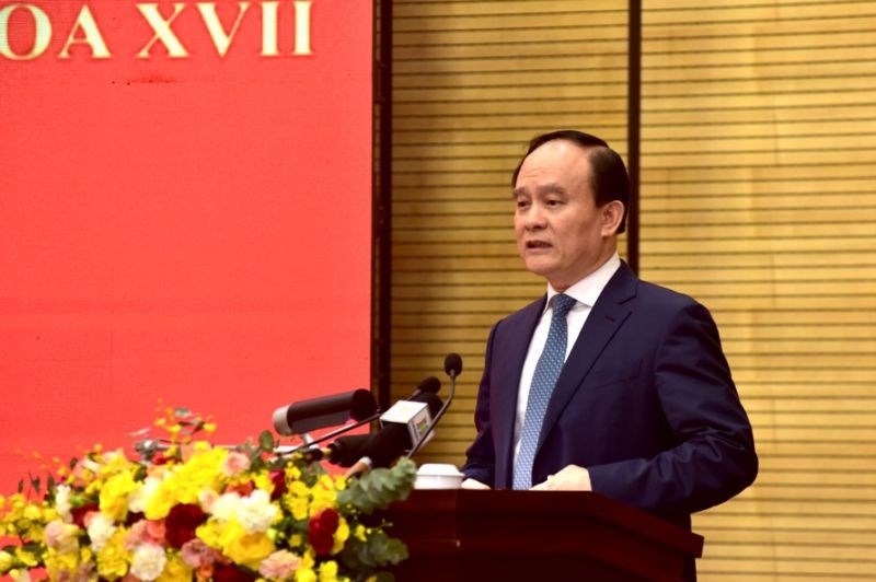 Phó Bí thư Thành ủy, Chủ tịch HĐND thành phố Hà Nội Nguyễn Ngọc Tuấn giới thiệu về Chương trình số 03 CTr/TU