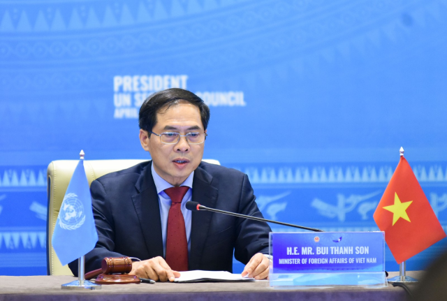 Bộ trưởng Bộ Ngoại giao Bùi Thanh Sơn chủ trì Phiên thảo luận mở cấp Bộ trưởng HĐBA LHQ.