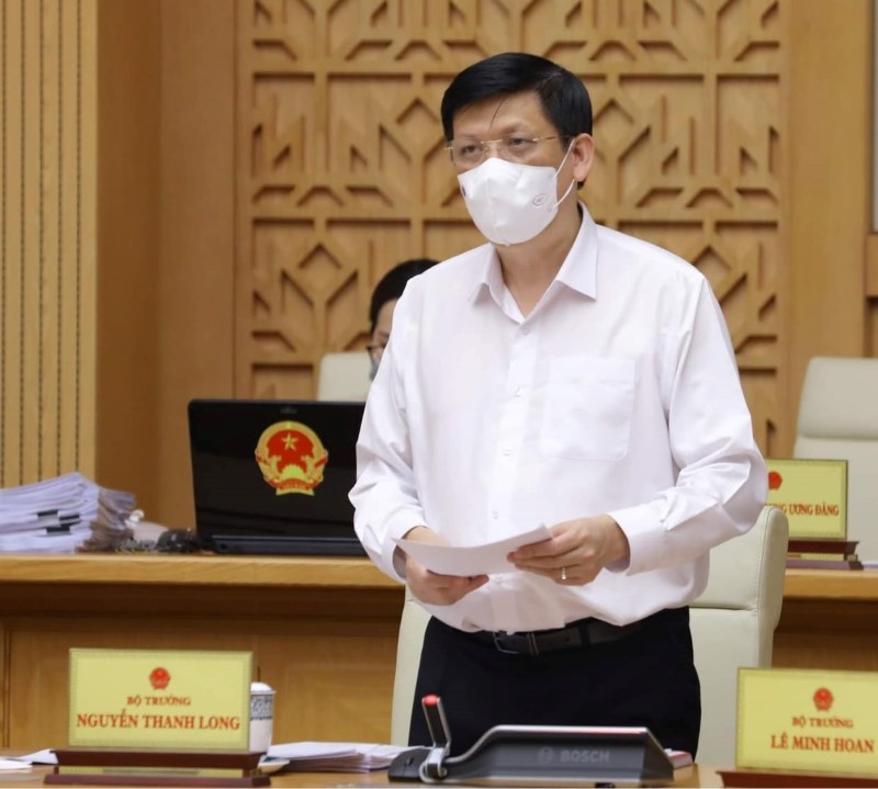 Bộ trưởng Nguyễn Thanh Long phát biểu tại cuộc họp Chính phủ thường kỳ sáng 5/5.