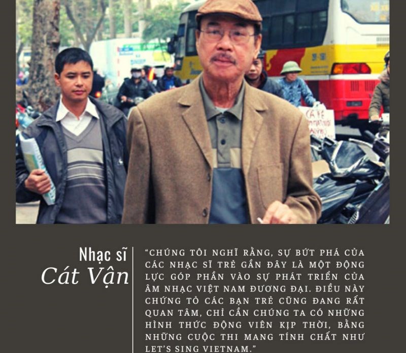 Nhạc sĩ Cát Vận chia sẻ sự ủng hộ với cuộc vận động sáng tác ca khúc “Hát lên Việt Nam - Let’s sing Vietnam”.