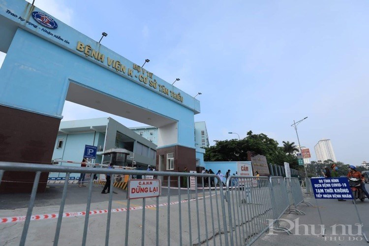 Bệnh viện K Tân Triều thực hiện phong toả từ 5h sáng 7/5.
