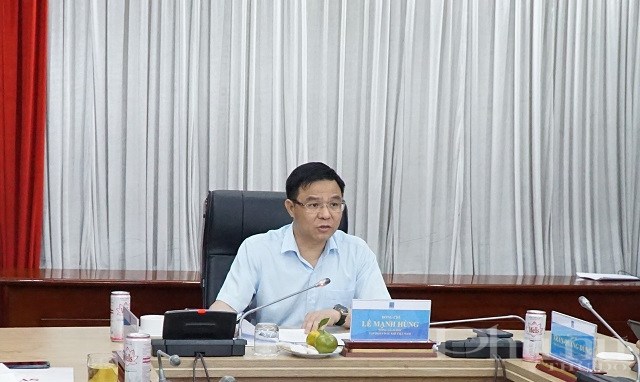 Tổng giám đốc PetroVietnam Lê Mạnh Hùng phát biểu tại hội nghị giao ban trực tuyến công tác tháng 4/2021.