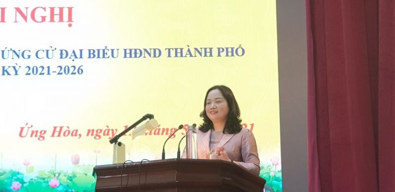Ứng cử viên đại biểu HĐND thành phố Hà Nội Bùi Thị Thu Hiền