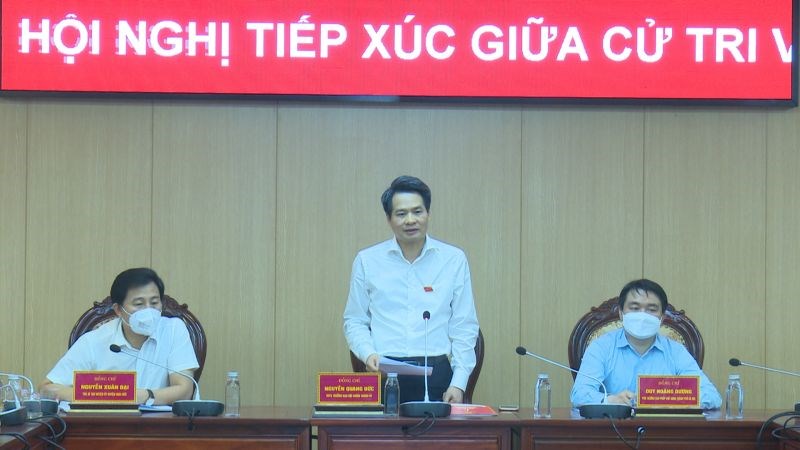 Ứng cử viên Nguyễn Quang Đức trình bày chương trình hành động