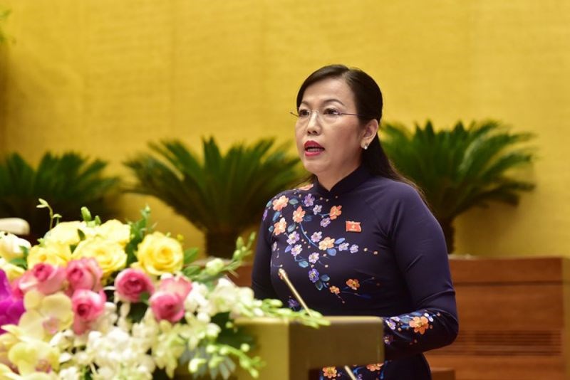 Bà Nguyễn Thanh Hải- Trưởng đoàn đại biểu Quốc hội khóa XIV của tỉnh Thái Nguyên
