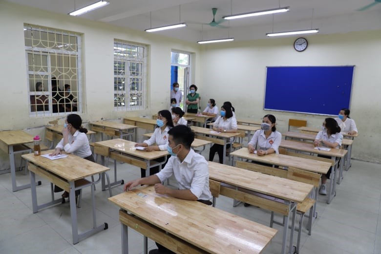 Trường THCS Thăng Long, quận Ba Đình: Diễn tập phòng, chống dịch Covid-19 phục vụ kỳ thi vào lớp 10 THPT - ảnh 5