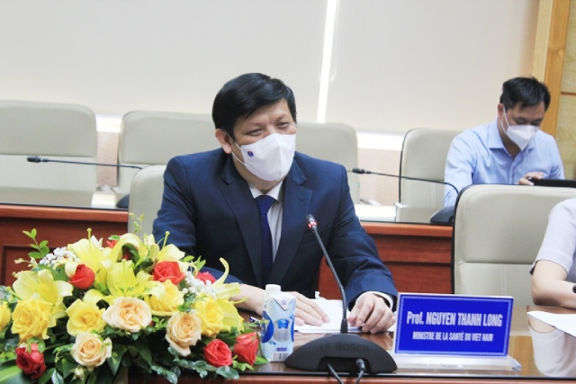 ộ trưởng Bộ Y tế Nguyễn Thanh Long  mong muốn các nước hỗ trợ Việt Nam tiếp cận nhiều hơn với các nguồn cung cấp vaccine phòng COVID-19.