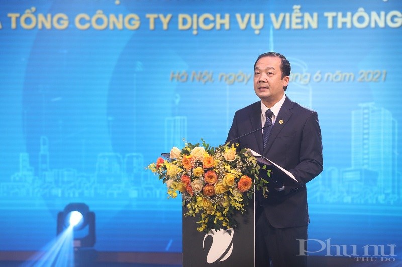 Ông Phạm Đức Long, Chủ tịch Hội đồng thành viên VNPT phát biểu tại buổi lễ.