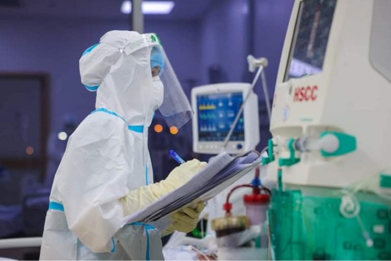 Trong Bệnh viện Hồi sức COVID-19 TP. HCM. Ảnh: Hải An