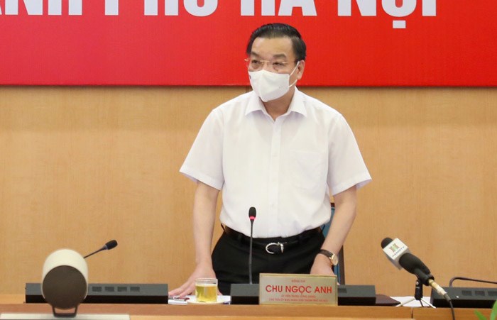 Phó Bí thư Thành ủy, Chủ tịch UBND Thành phố Hà Nội Chu Ngọc Anh phát biểu tại