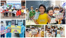 Vinamilk thực hiện nhiều chương trình hướng đến trẻ em như Quỹ sữa Vươn cao Việt Nam, chăm sóc dinh dưỡng trẻ em trong đại dịch…