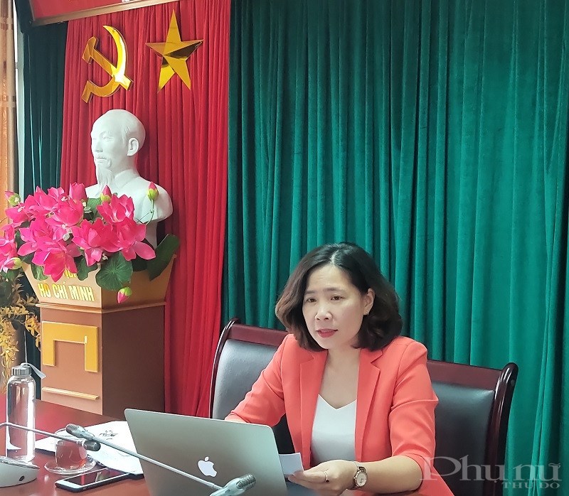 Đồng chí Lê Kim Anh - Chủ tịch Hội LHPN Hà Nội chủ trì hội nghị