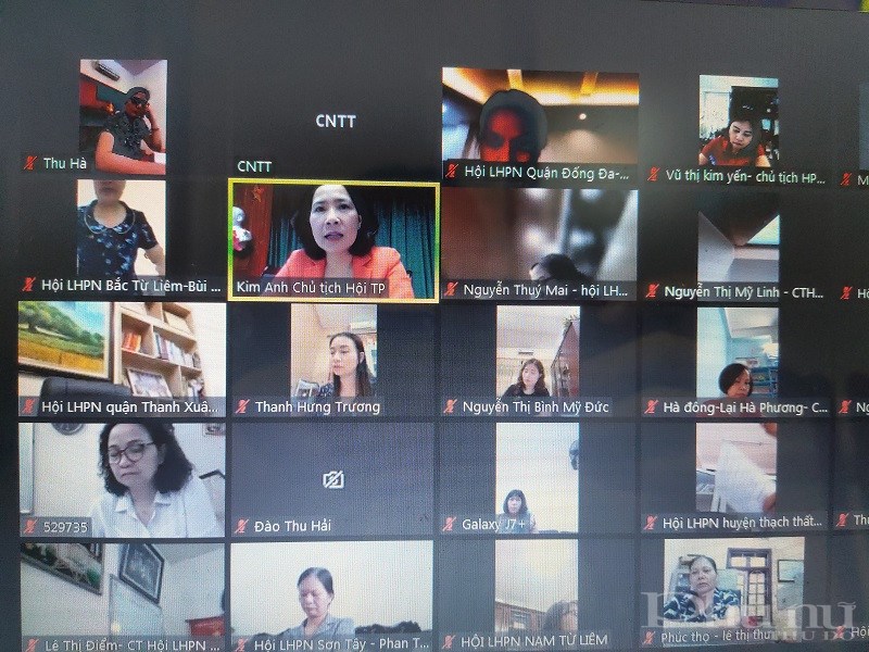 Hội LHPN Hà Nội tổ chức hội nghị giao ban bằng hình thức trực tuyến