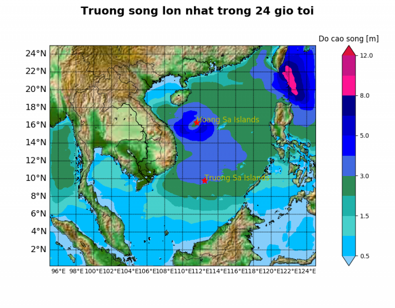 Cơn bão số 5 đang hướng vào biển Quảng Trị