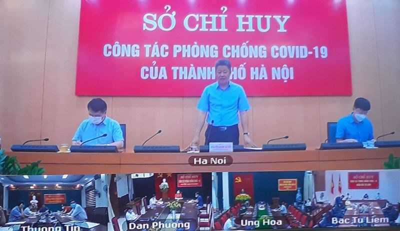 Đồng chí Nguyễn Mạnh Quyền, Phó Chủ tịch UBND Thành phố chỉ đạo tại Hội nghị
