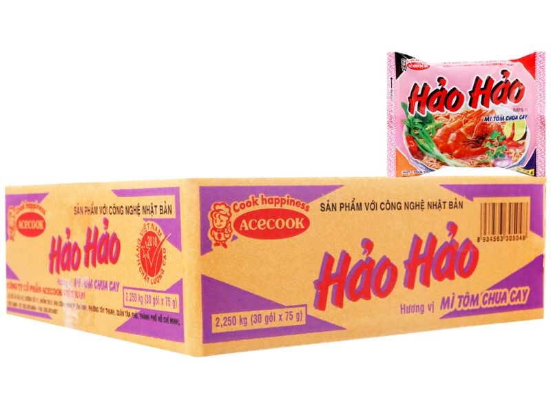 Sản phẩm mì Hảo Hảo tôm chua cay tại thị trường Việt Nam đảm bảo an toàn chất lượng