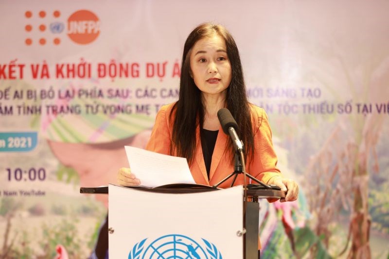 Bà Naomi Kitahara, Trưởng đại diện UNFPA tại Việt Nam phát biểu tại sự kiện