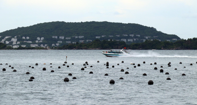 Khu vực nuôi ngọc trai tại vùng biển An Thới, Khu bảo tồn biển Phú Quốc.
