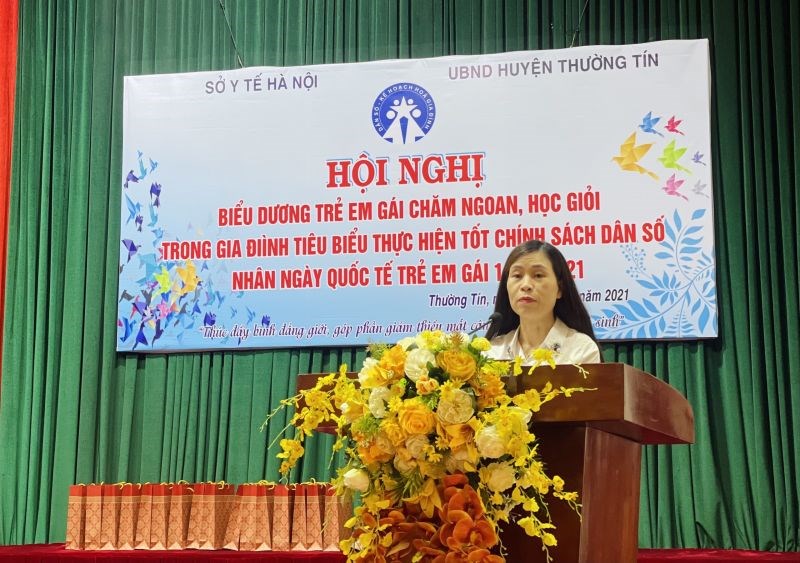bà Nguyễn Minh Xuân, Phó Chi cục trưởng Chi cục Dân số - KHHGĐ TP Hà Nội
