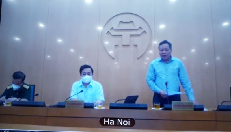 Đồng chí Nguyễn Văn Phong, Phó Bí thư Thành  ủy Hà Nội phát biểu tại Hội nghị