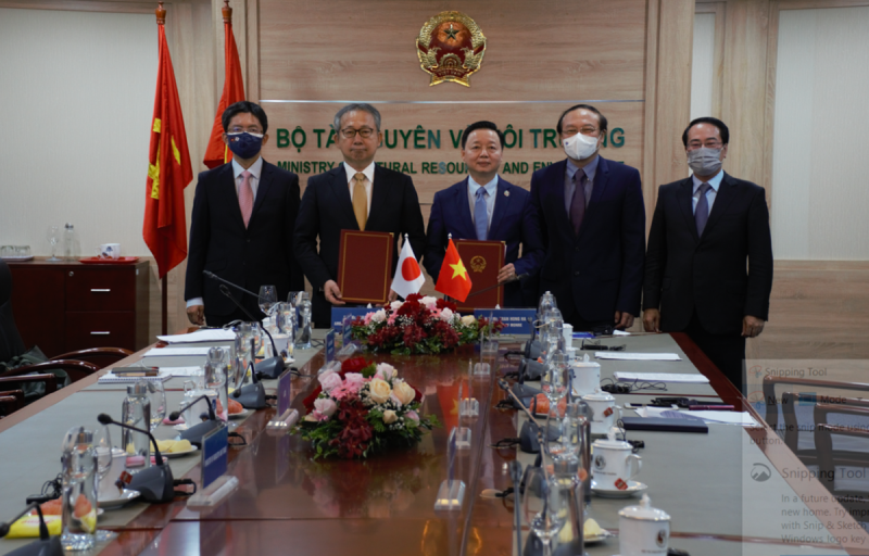 Lễ ký kết Bản ghi nhớ hợp tác về tăng trưởng cácbon thấp giữa Việt Nam và Nhật Bản.