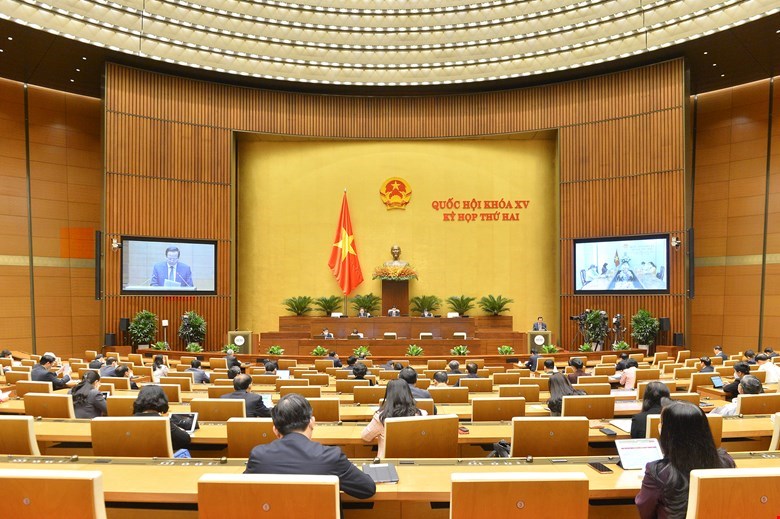 Quang cảnh phiên họp kỳ 2, Quốc hội khóa XV trong chiều 22/10.