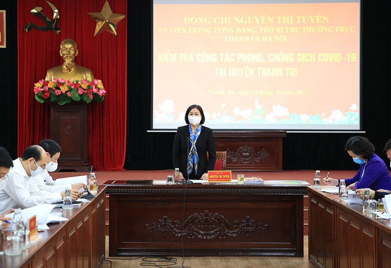 Phó Bí thư Thường trực Thành ủy Hà Nội nhấn mạnh tại buổi kiểm tra