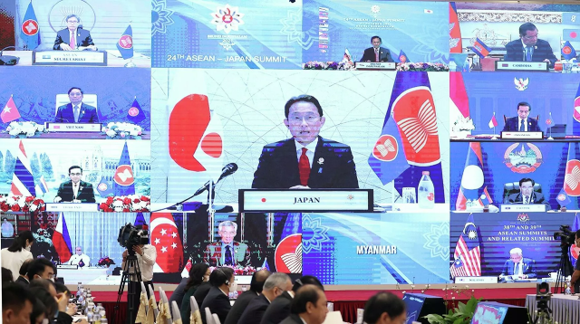 Trưởng đoàn các nước ASEAN và Nhật Bản tham dự theo hình thức trực tuyến.